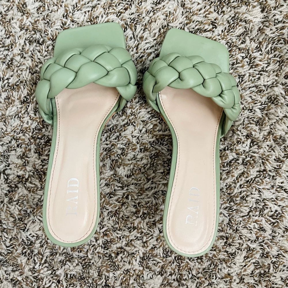 Sage Braided Mule Heels - Picture 7 of 12